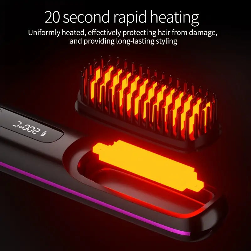 USB Rechargeable Wireless Hair Straightener for Women