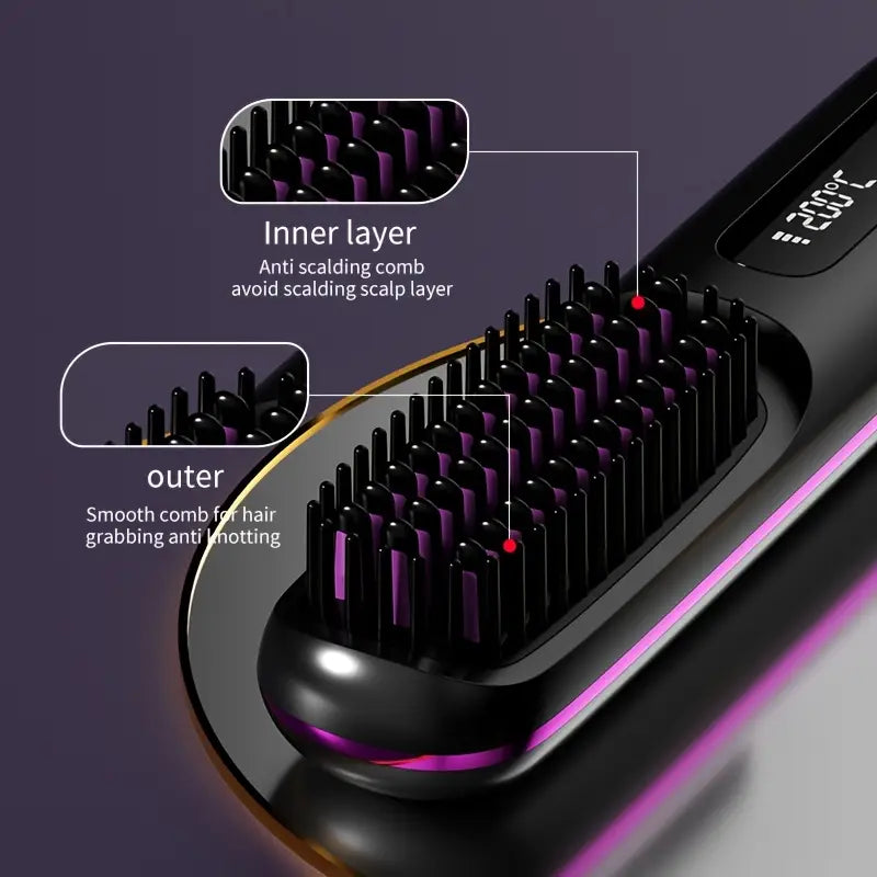 USB Rechargeable Wireless Hair Straightener for Women